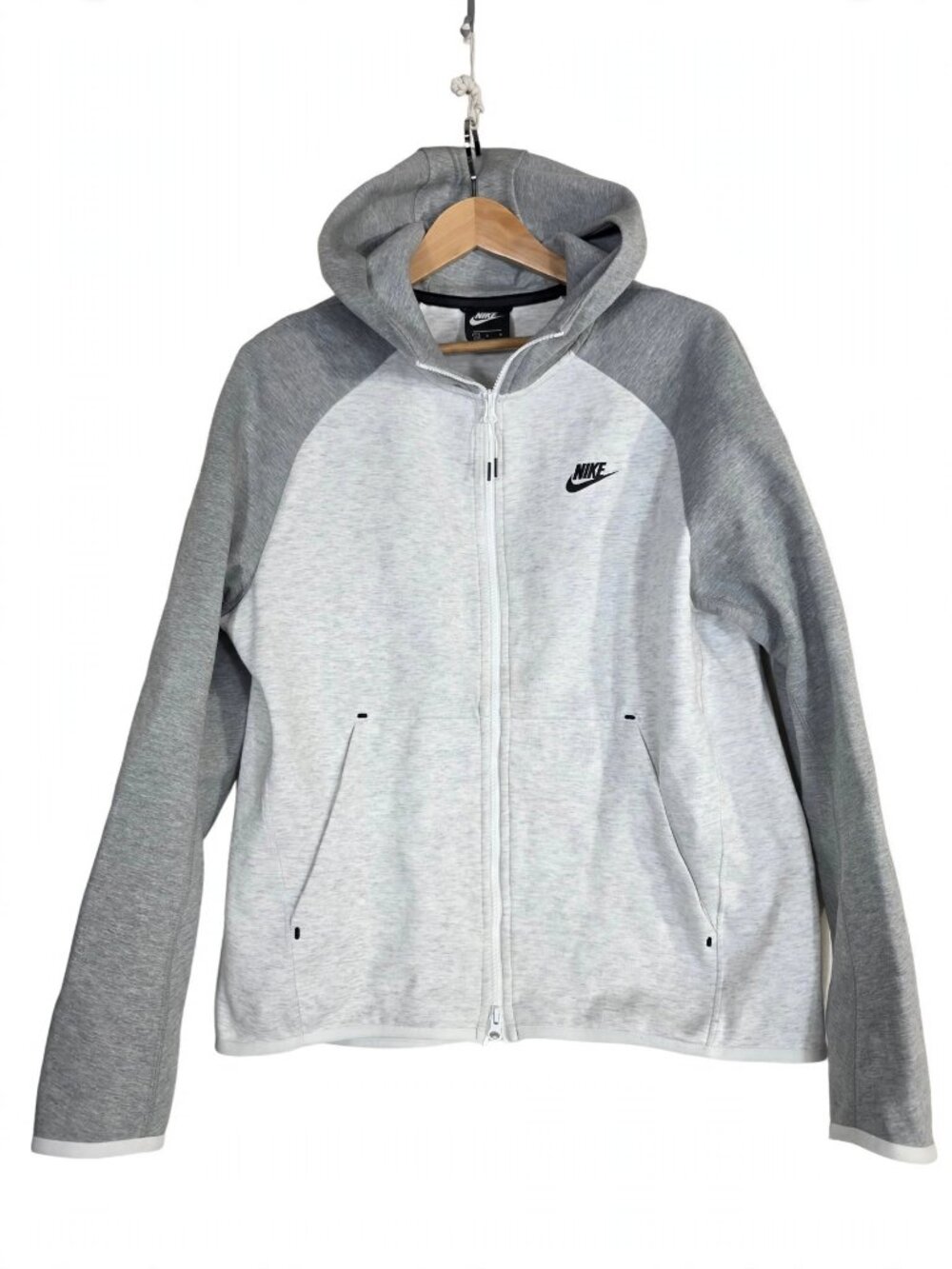 Nike Sportswear Full-Zip Hoodie Women's L Grey